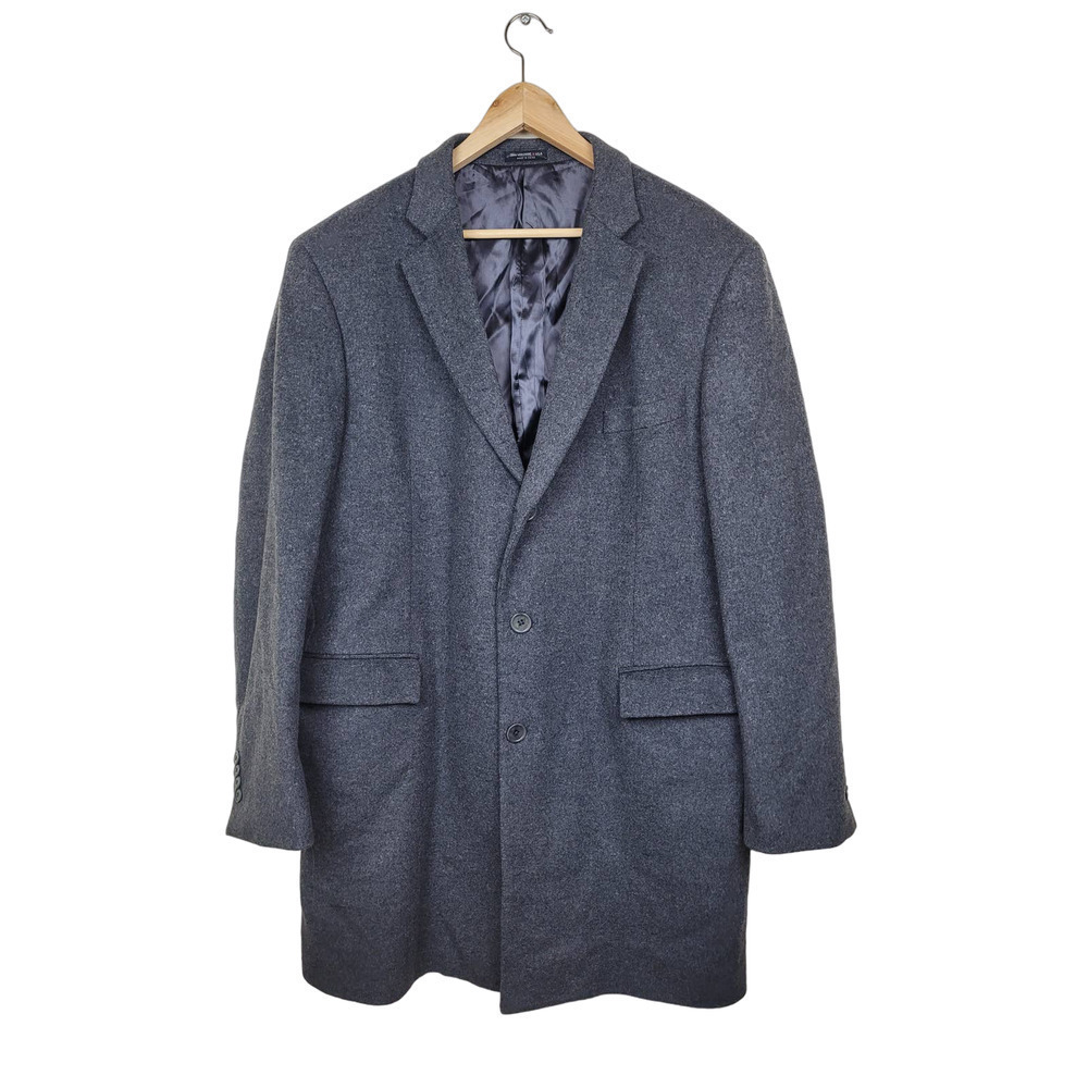 John Varvatos Men's Gray Classic Trenchcoat Sz 46 Long